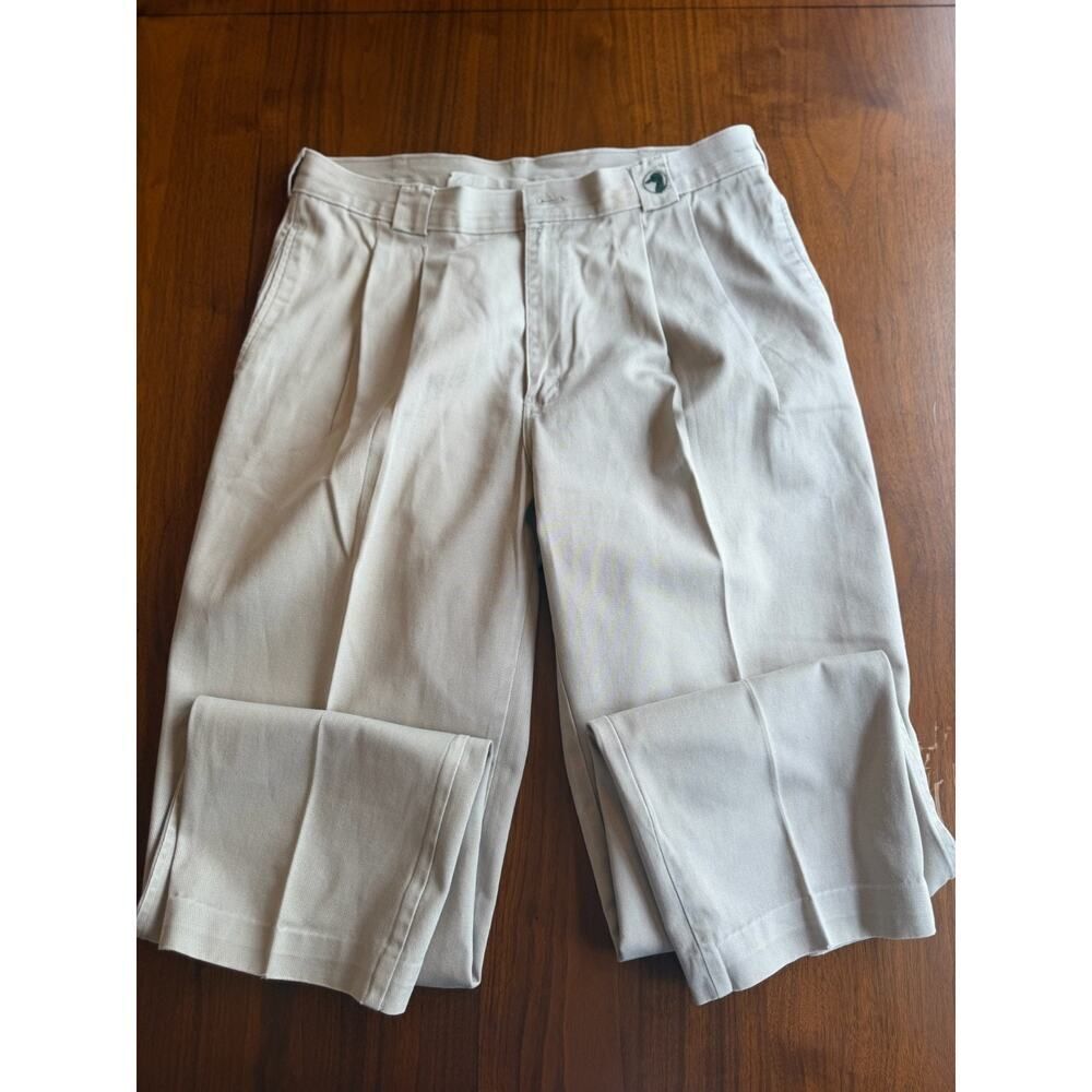 Vintage Duck Head Pleated Khaki Chino Pants 100% Cotton - 36W x 32L